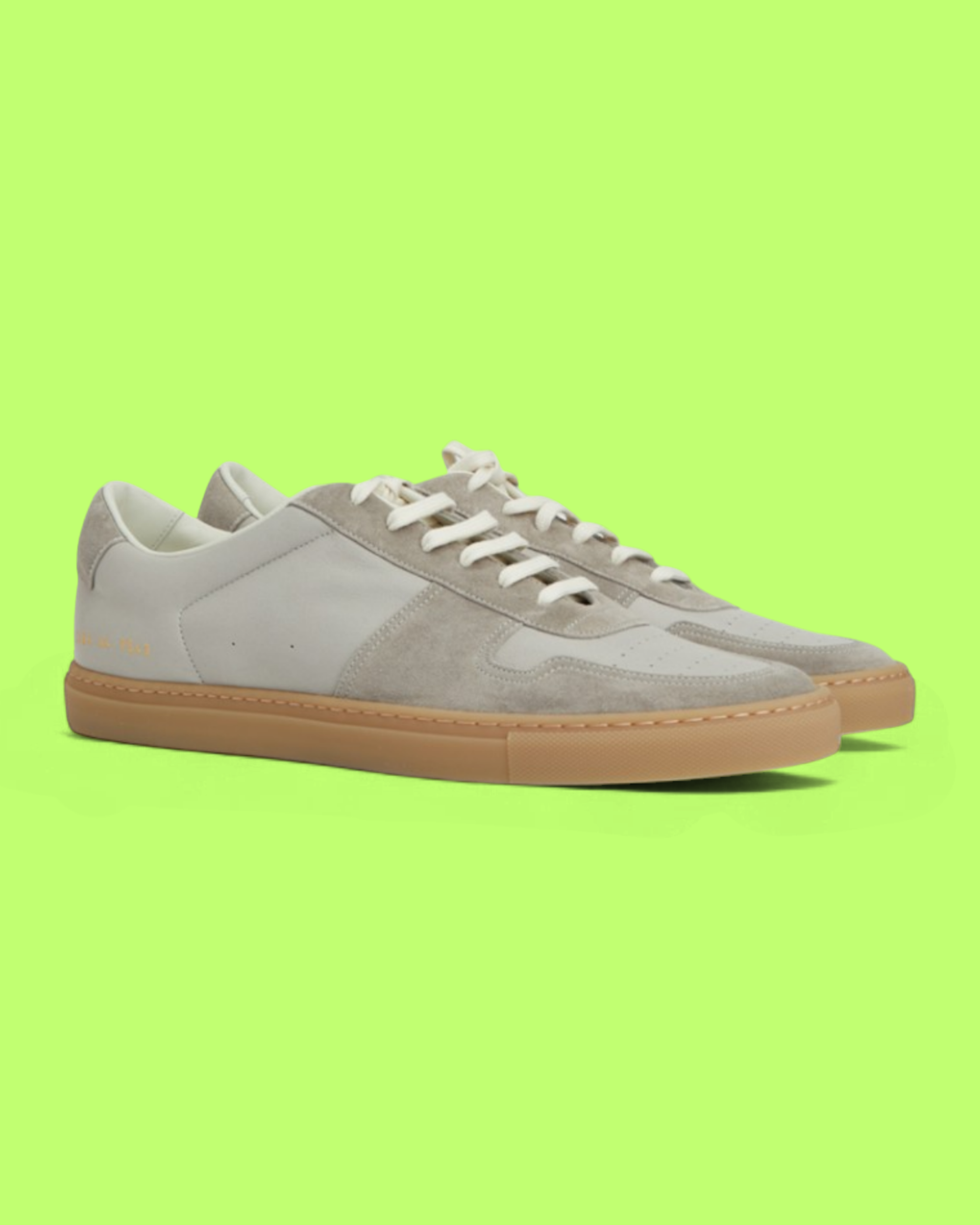 COMMON PROJECTS RETRO LOW WHITE GREY SUEDE GUM SOLE
