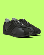 THE ROW BLACK NYLON LOW TOP MINIMALIST LUXURY SNEAKERS CWCD