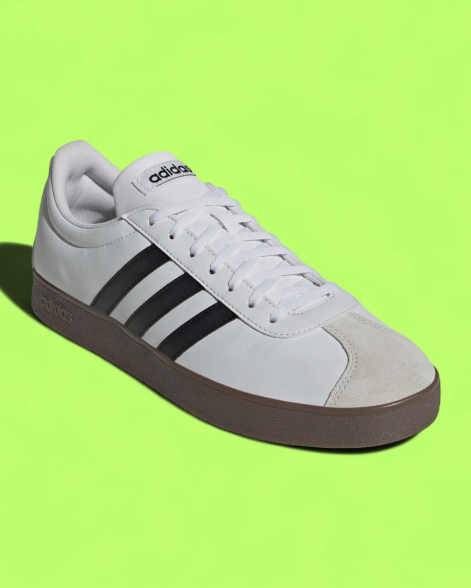 ADIDAS VL COURT 3.0 WHITE BLACK CLASSIC LEATHER CASUAL SNEAKERS