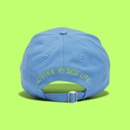 LIGHT BLUE CAP WITH MULTICOLOR EMBROIDERED SUMMER TEXT