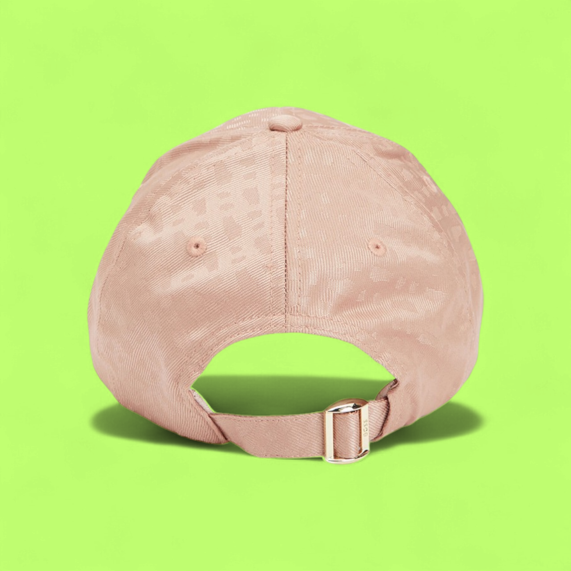 HUGO BOSS POWDER PINK CAP WITH TONAL PATTERN AND METAL
