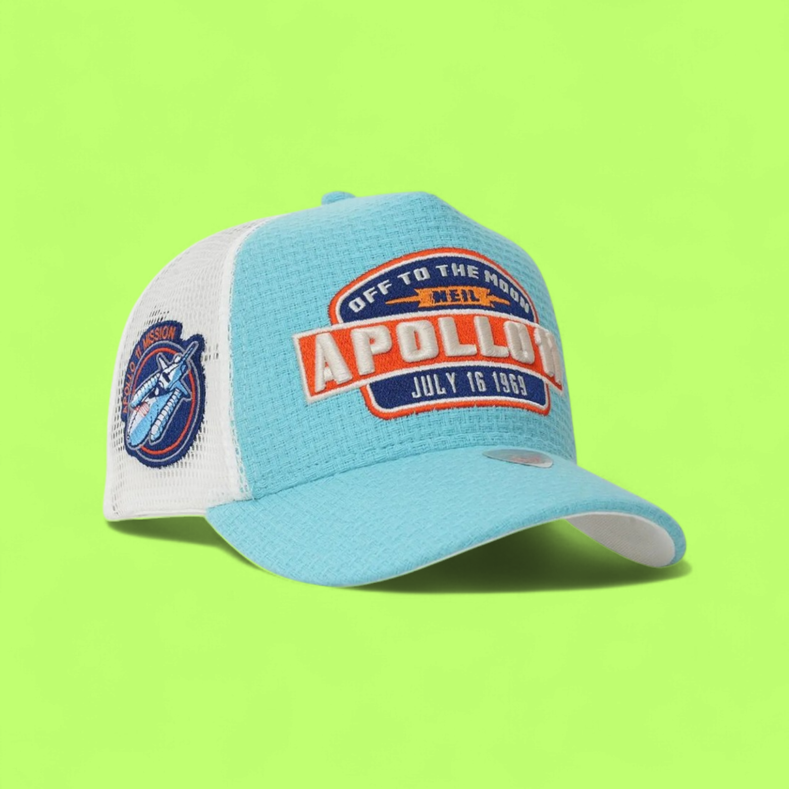 APOLLO 11 TRUCKER CAP WITH OFF TO THE MOON EMBROIDERY
