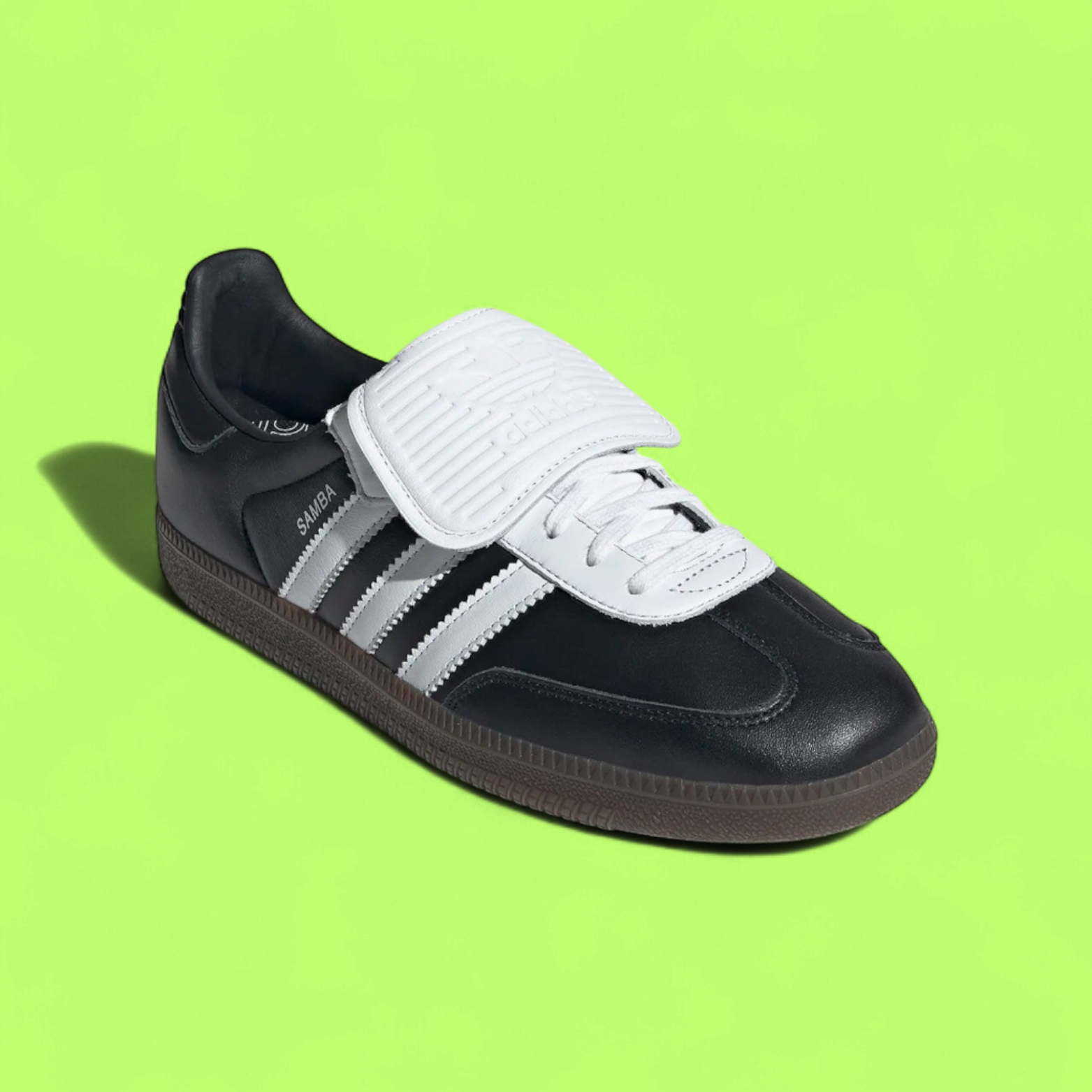 ADIDAS SAMBA LT UNISEX BLACK LEATHER AND SUEDE CASUAL SNEAKERS
