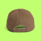 ISABEL MARANT BROWN CAP WITH WHITE EMBROIDERED ICONIC LOGO