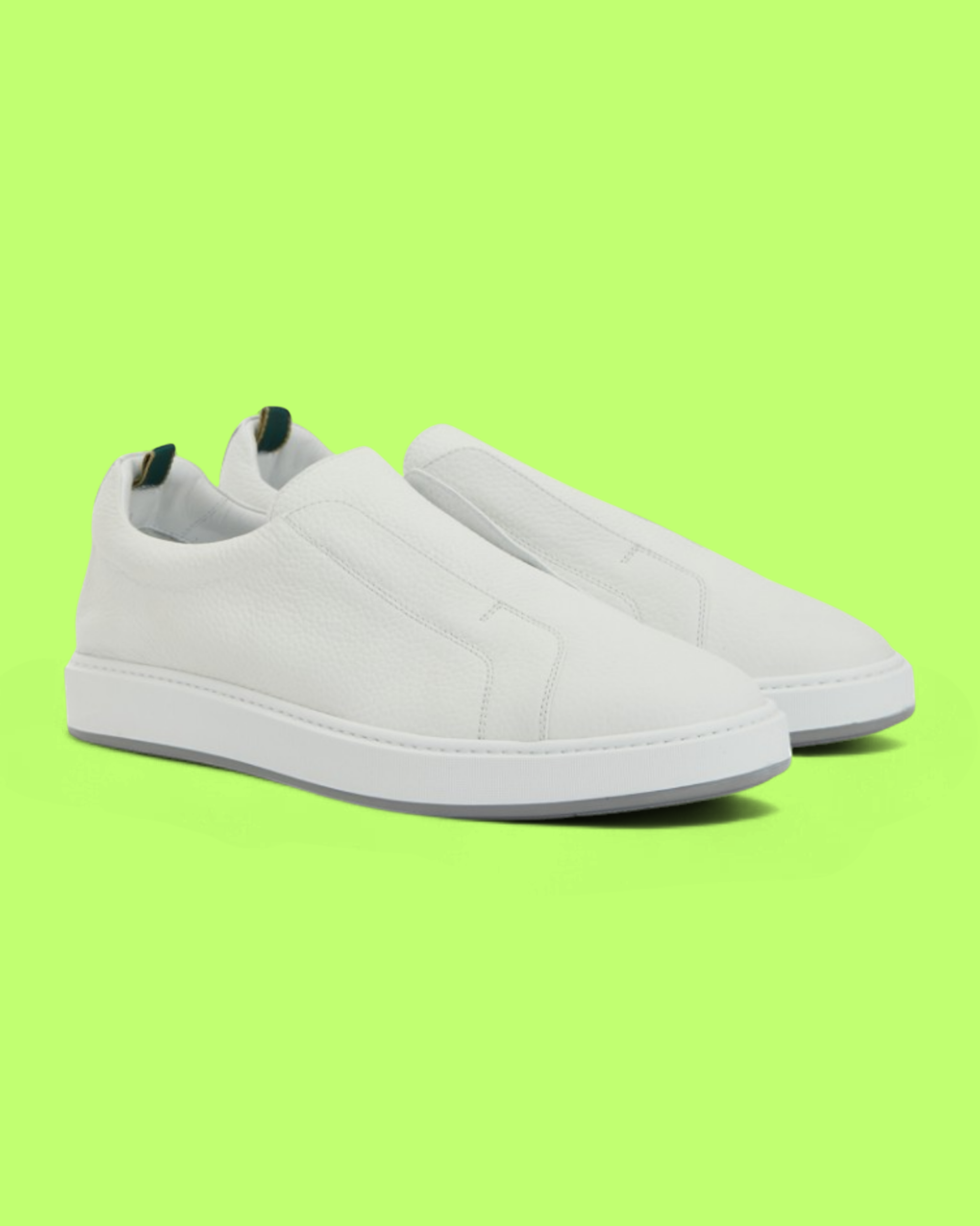 GEORGE HOGG WHITE SLIP-ON PREMIUM LEATHER SNEAKER ICON CWCD