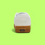 VANS LOWLAND CC WHITE GUM SOLE LEATHER SKATE SNEAKERS CWCD