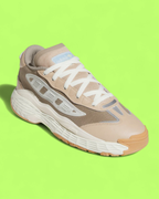 ADIDAS NITEBALL BEIGE WHITE MESH LEATHER OVERLAY CHUNKY SNEAKERS