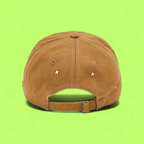 GOLDEN BROWN VINTAGE DISTRESSED BASEBALL CAP WITH LOGO