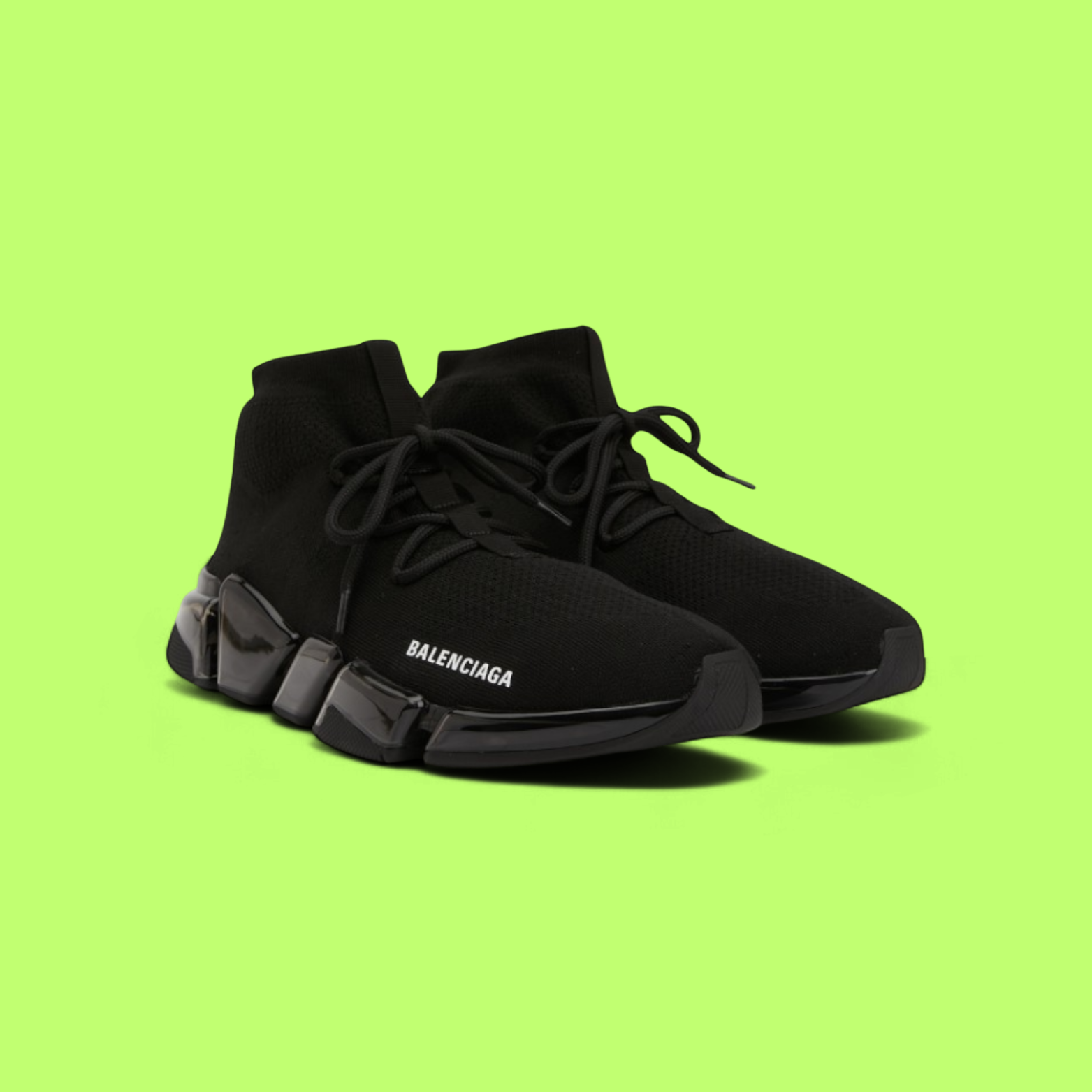 BALENCIAGA BLACK PHANTOM SNEAKERS WITH FUTURISTIC SOLE