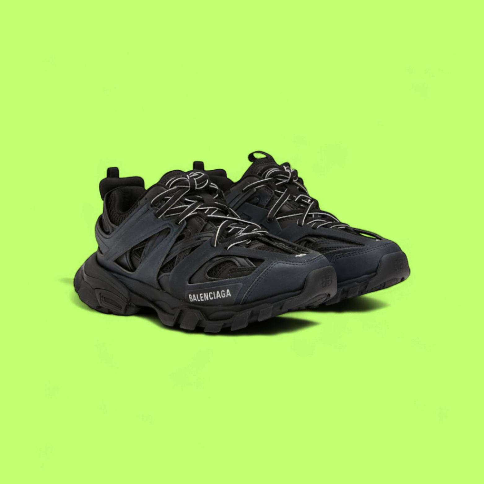 BALENCIAGA TRACK DARK NAVY MESH RUBBER MULTI-LAYER SNEAKERS