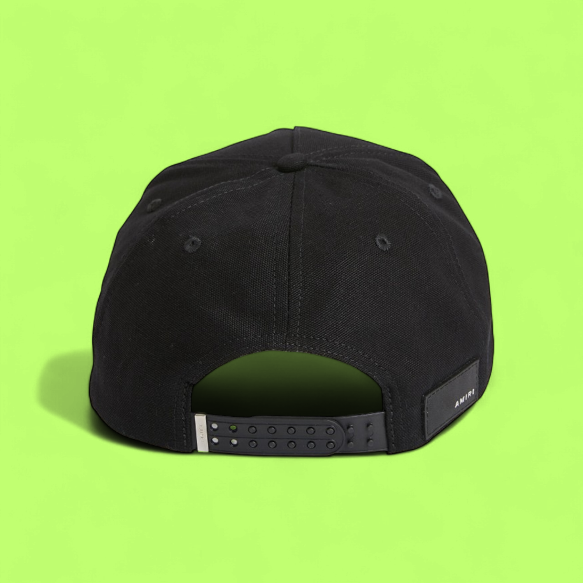 AMIRI BLACK BASEBALL CAP WITH BLUE 3D EMBROIDERED LOGO CWCD