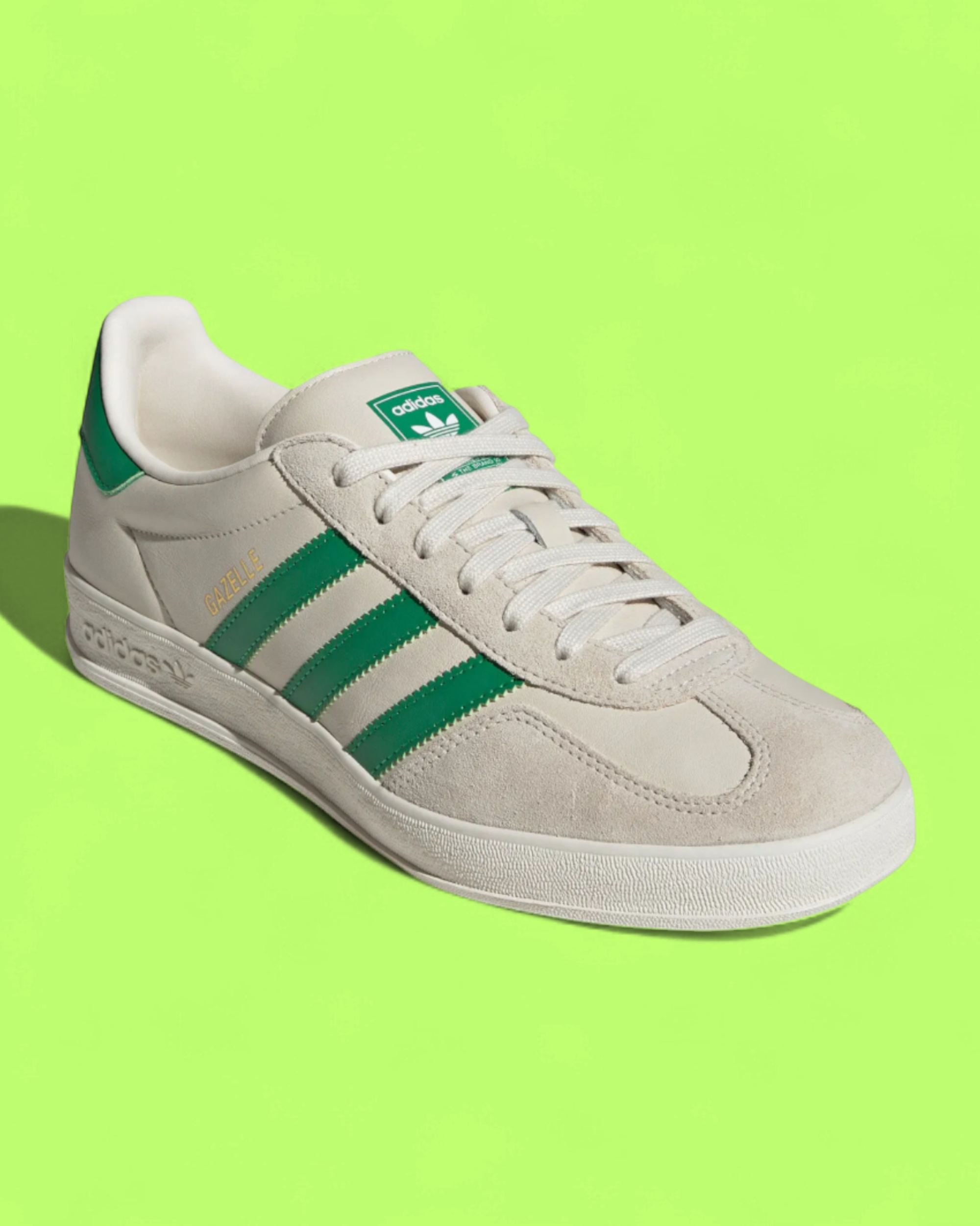 ADIDAS GAZELLE GREEN WHITE SUEDE RETRO CLASSIC CASUAL SNEAKER