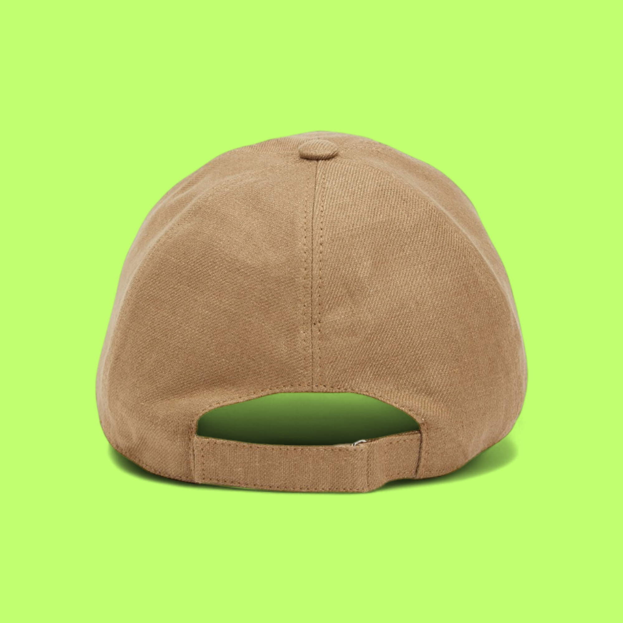 CLASSIC CAMEL BROWN BASEBALL CAP WITH MINIMAL METAL DETAIL