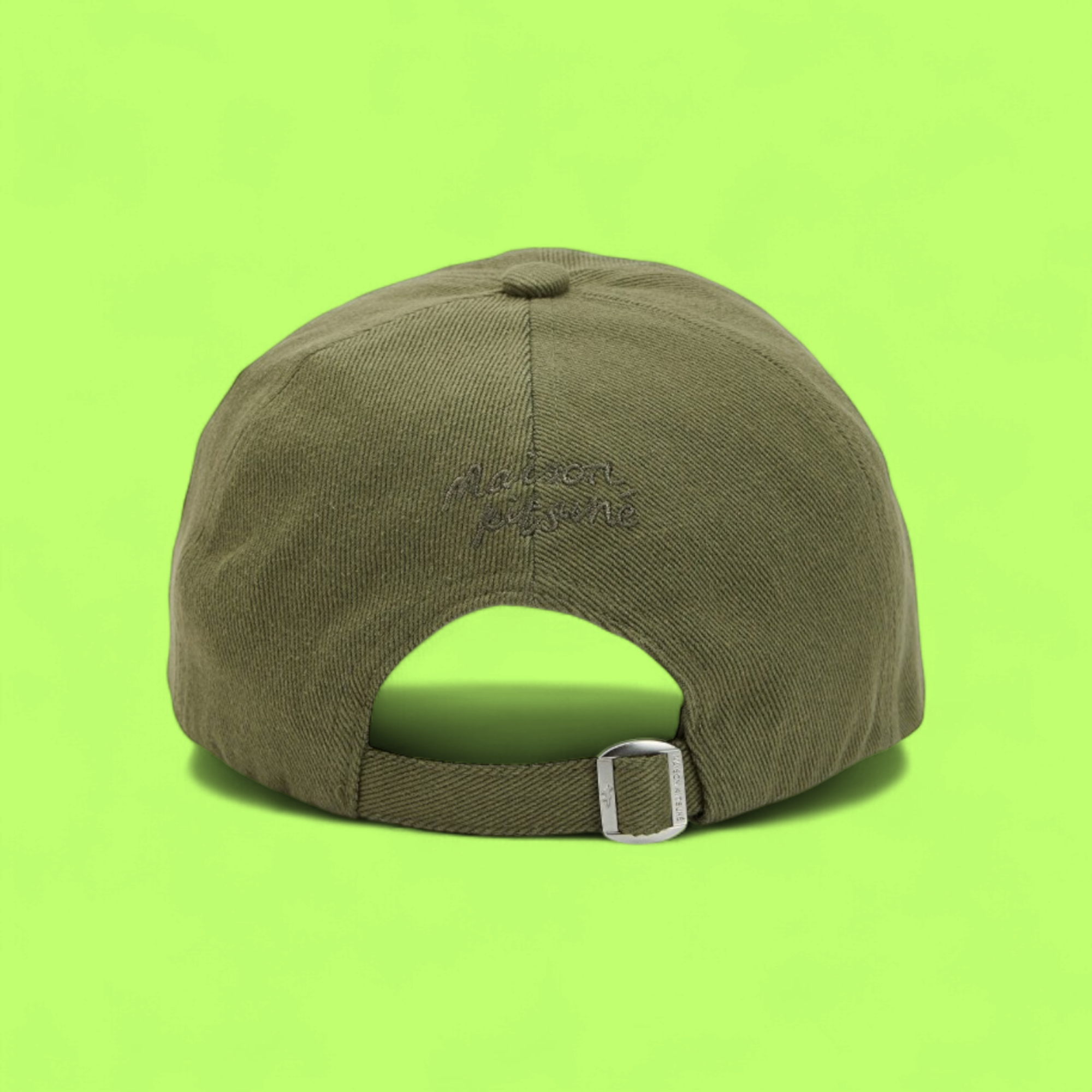 KHAKI GREEN BASEBALL CAP WITH FOX EMBLEM DESIGN ICON CWCD