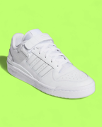 ADIDAS FORUM LOW TRIPLE WHITE LEATHER CLASSIC CASUAL SNEAKERS