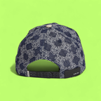 AMIRI DENIM JACQUARD BASEBALL CAP WITH WHITE 3D LOGO CWCD