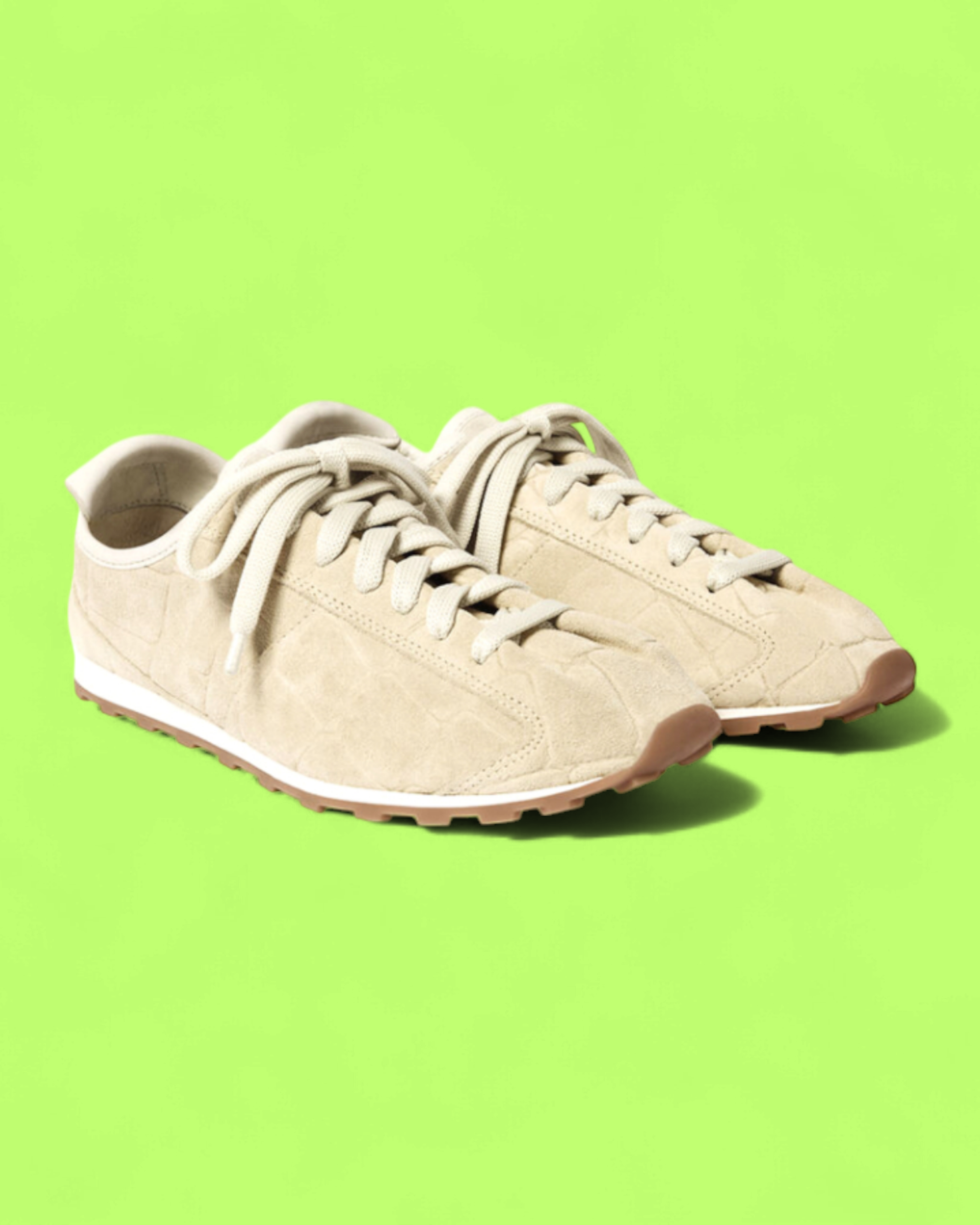 JACQUEMUS RETRO SUEDE SNEAKER BEIGE GUM OUTSOLE CWCD ICON