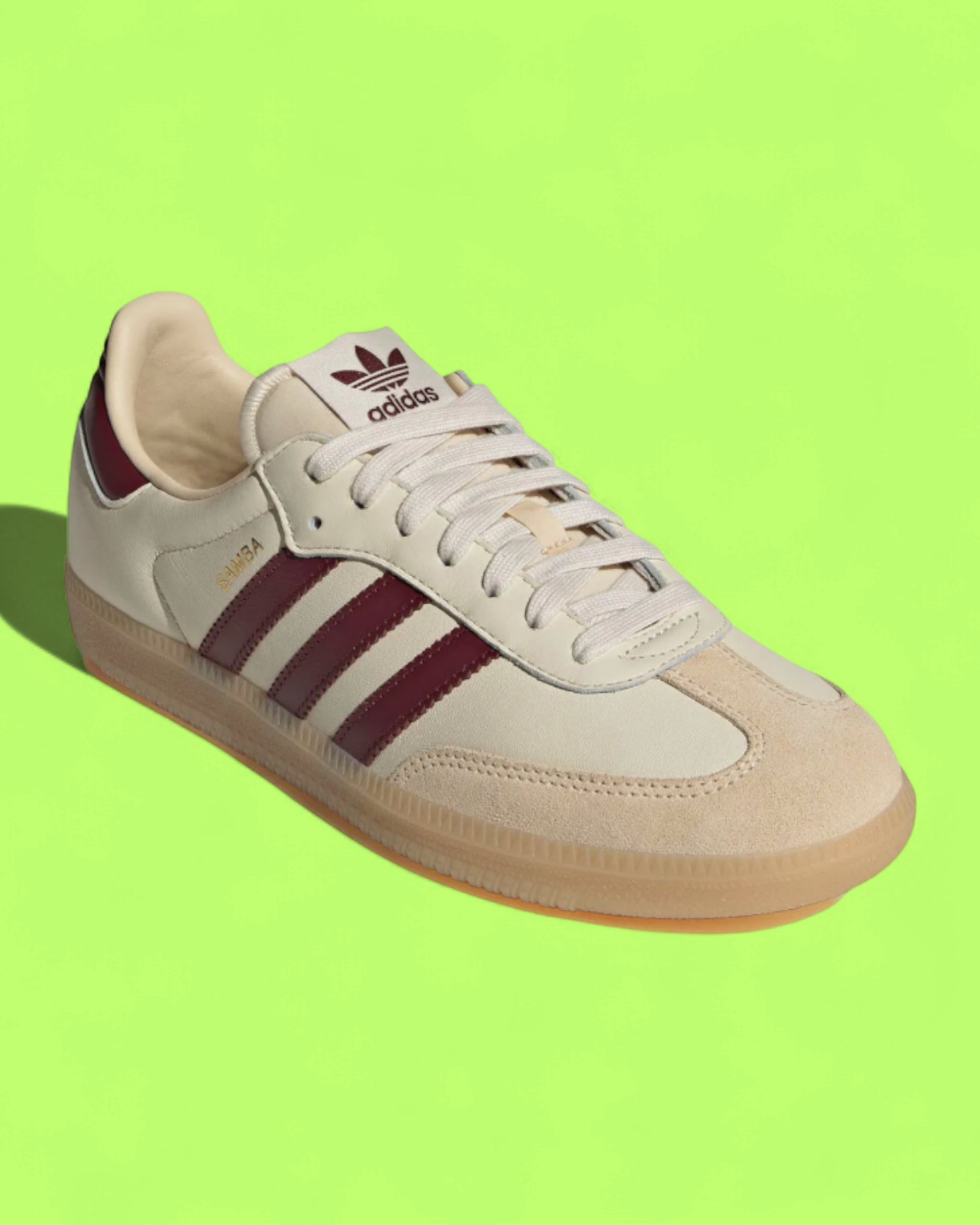 ADIDAS SAMBA WHITE MAROON GUM RETRO CLASSIC SNEAKER CWCD