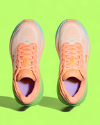 HOKA PEACH GREEN GRADIENT PERFORMANCE RUNNING SNEAKER