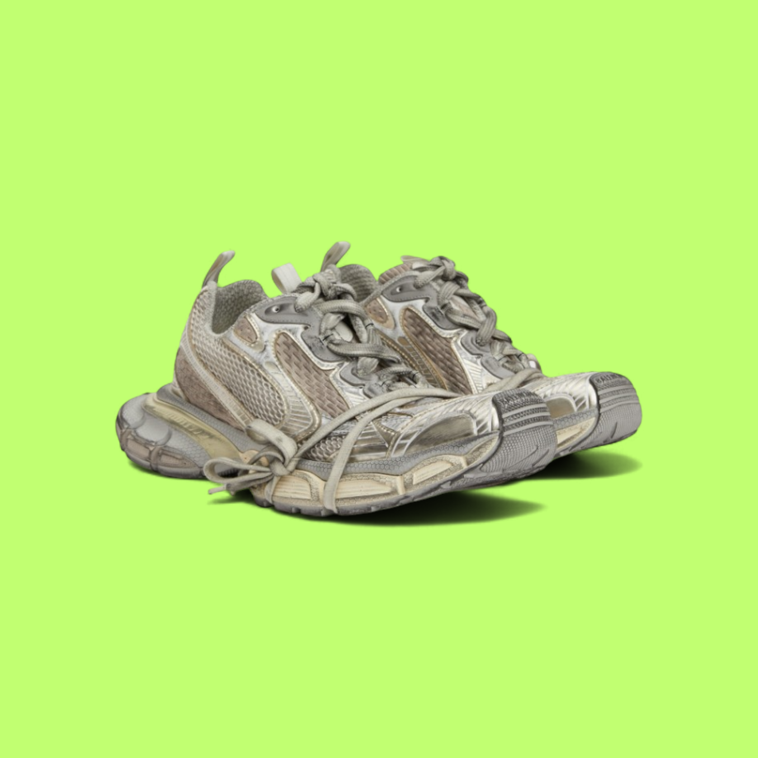 BALENCIAGA DEFENDER WORN OUT MESH CHUNKY SNEAKERS CWCD