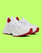 CHRISTIAN LOUBOUTIN RED RUNNER WHITE RED SOLE CHUNKY SNEAKER