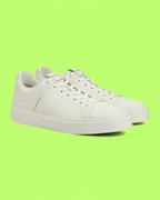 BALMAIN B-COMPOSITE WHITE LEATHER MINIMALIST PREMIUM LOW