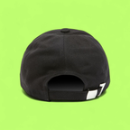 BALMAIN PARIS BLACK CAP WITH EMBROIDERED SIGNATURE LOGO