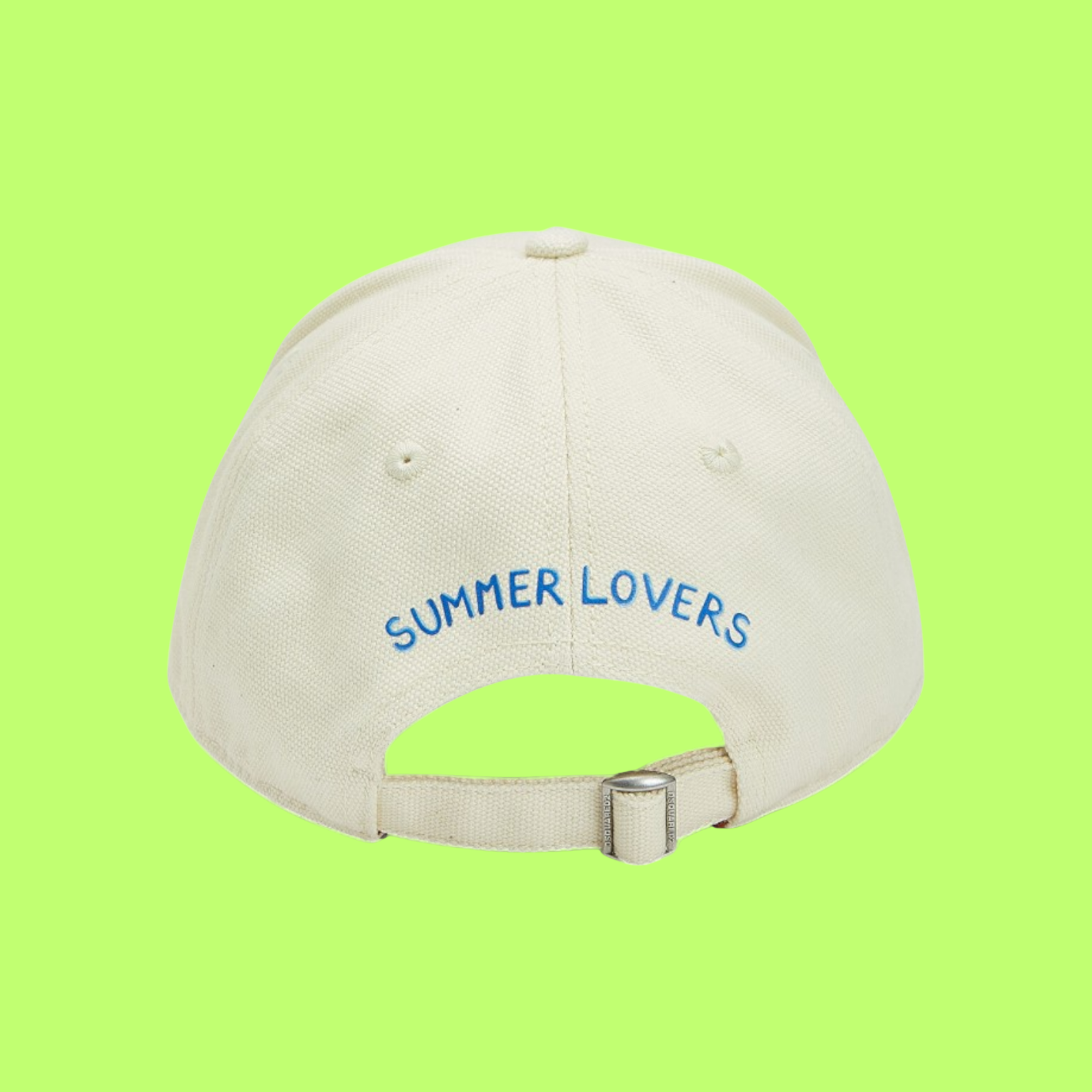 CREAM CAP WITH COLORFUL PRINTED DESIGN AND HEART DETAIL