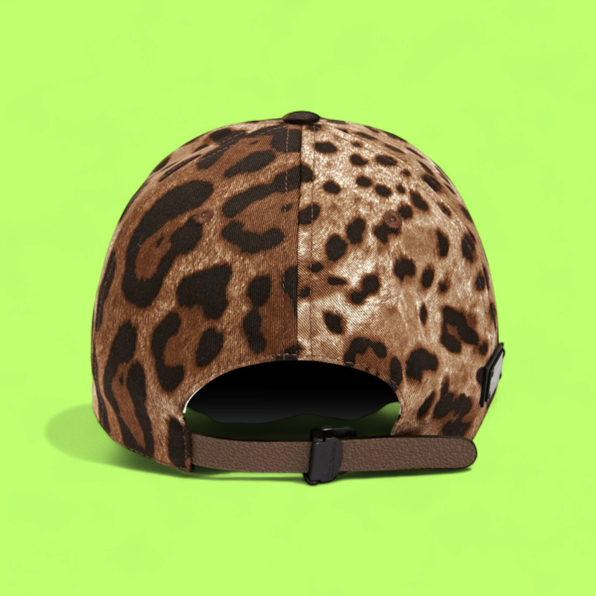 LEOPARD PRINT BASEBALL CAP WITH ADJUSTABLE STRAP AND WILD