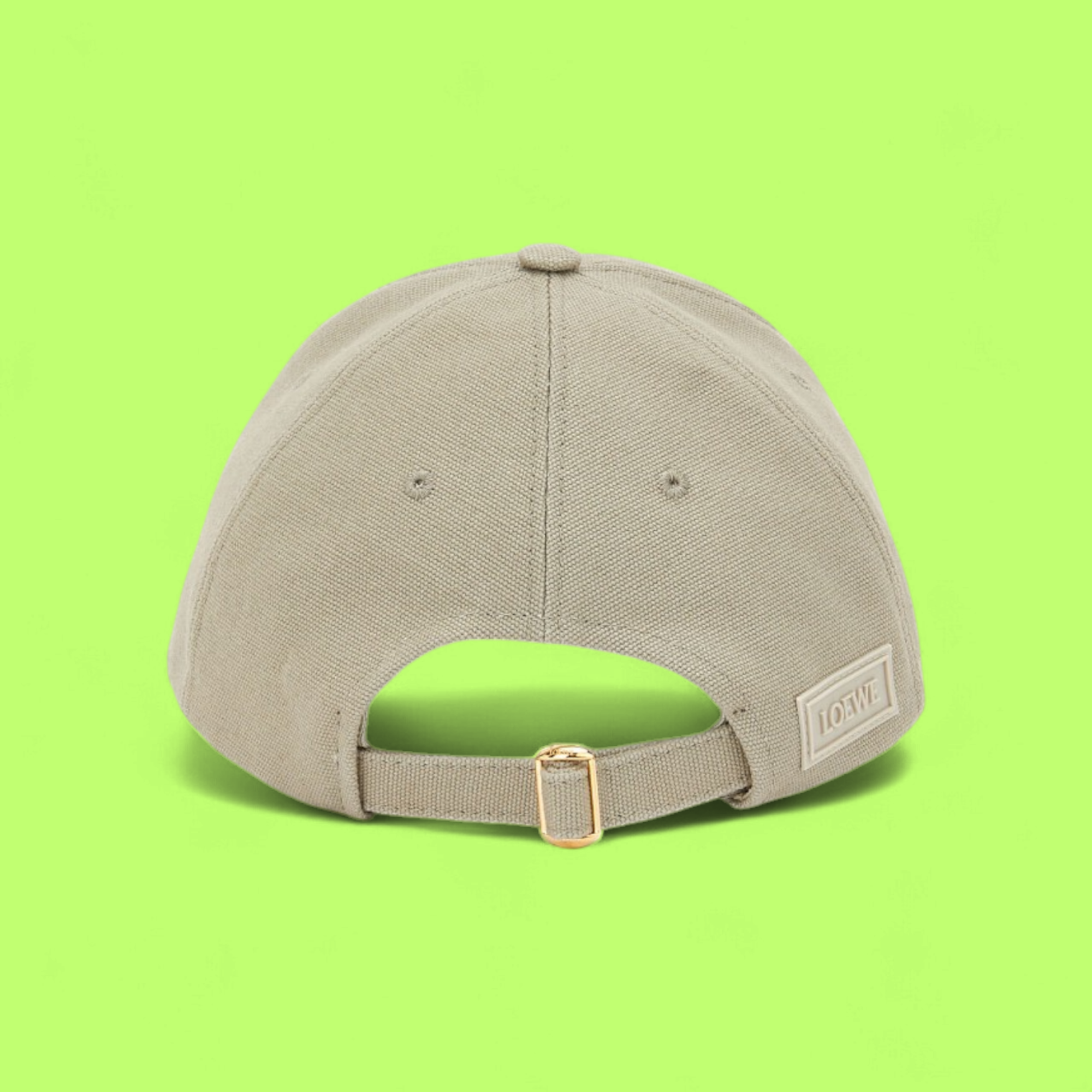 LOEWE BEIGE CAP WITH EMBOSSED ANAGRAM LOGO PATCH CWCD