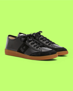 ISABEL MARANT BLACK LEATHER GUM SOLE LUXURY CASUAL SNEAKERS
