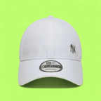 NEW ERA NY YANKEES WHITE MESH METAL LOGO TRUCKER CAP