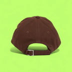 JACQUEMUS BROWN COTTON CAP WITH WHITE LOGO EMBROIDERY
