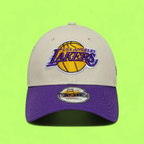 LOS ANGELES LAKERS BEIGE PURPLE CAP WITH TEAM LOGO CWCD
