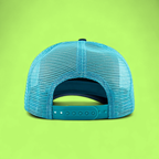 JOHN HATTER BLUE MESH CAP WITH FAR FROM OKEY LOGO PLATE