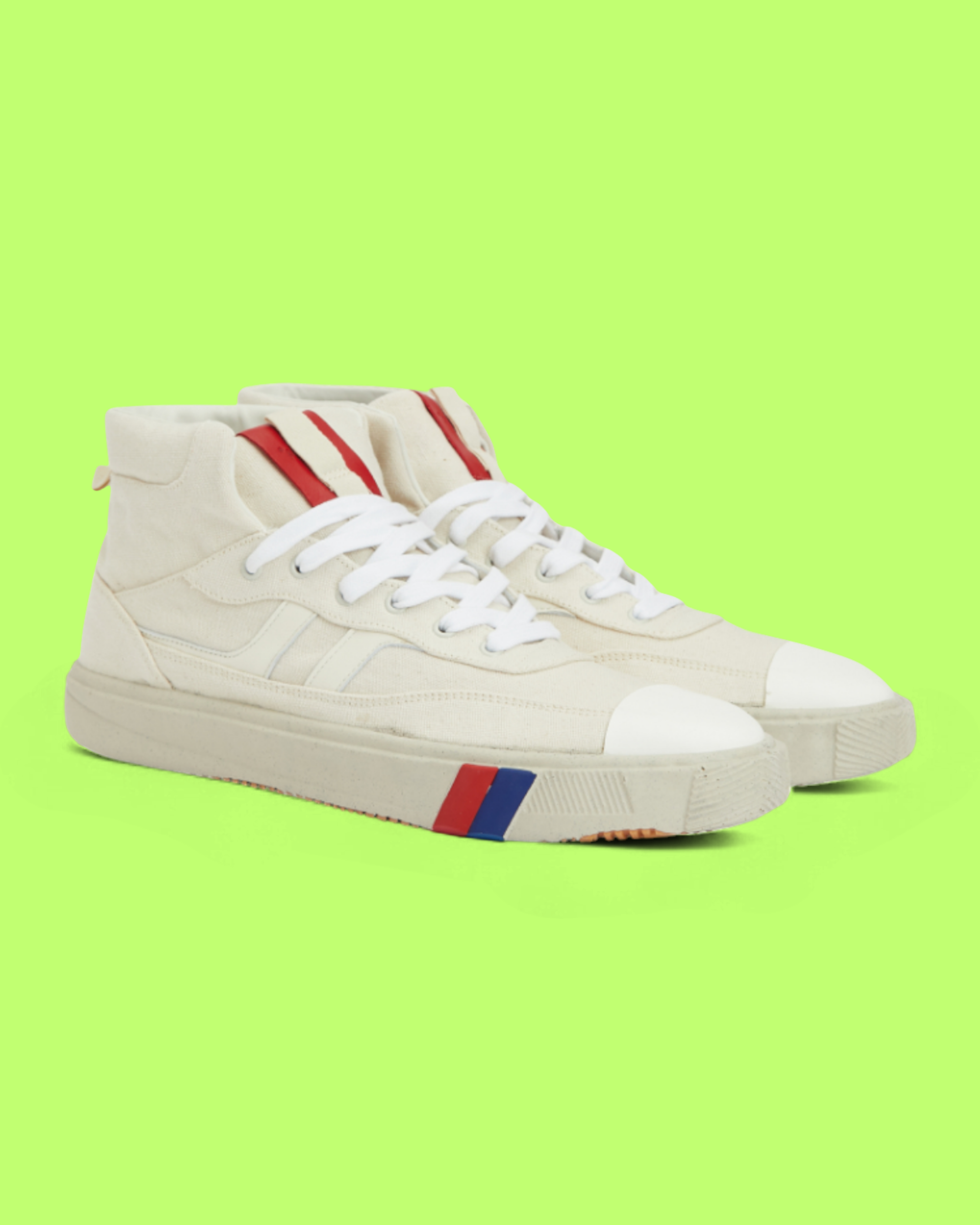 PRO-KEDS ROYAL HI CLASSIC WHITE CANVAS RETRO BASKETBALL SNEAKERS