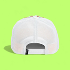 SUCKER HUMMINGBIRD WHITE HAT WITH COLORFUL FLORAL DETAILS