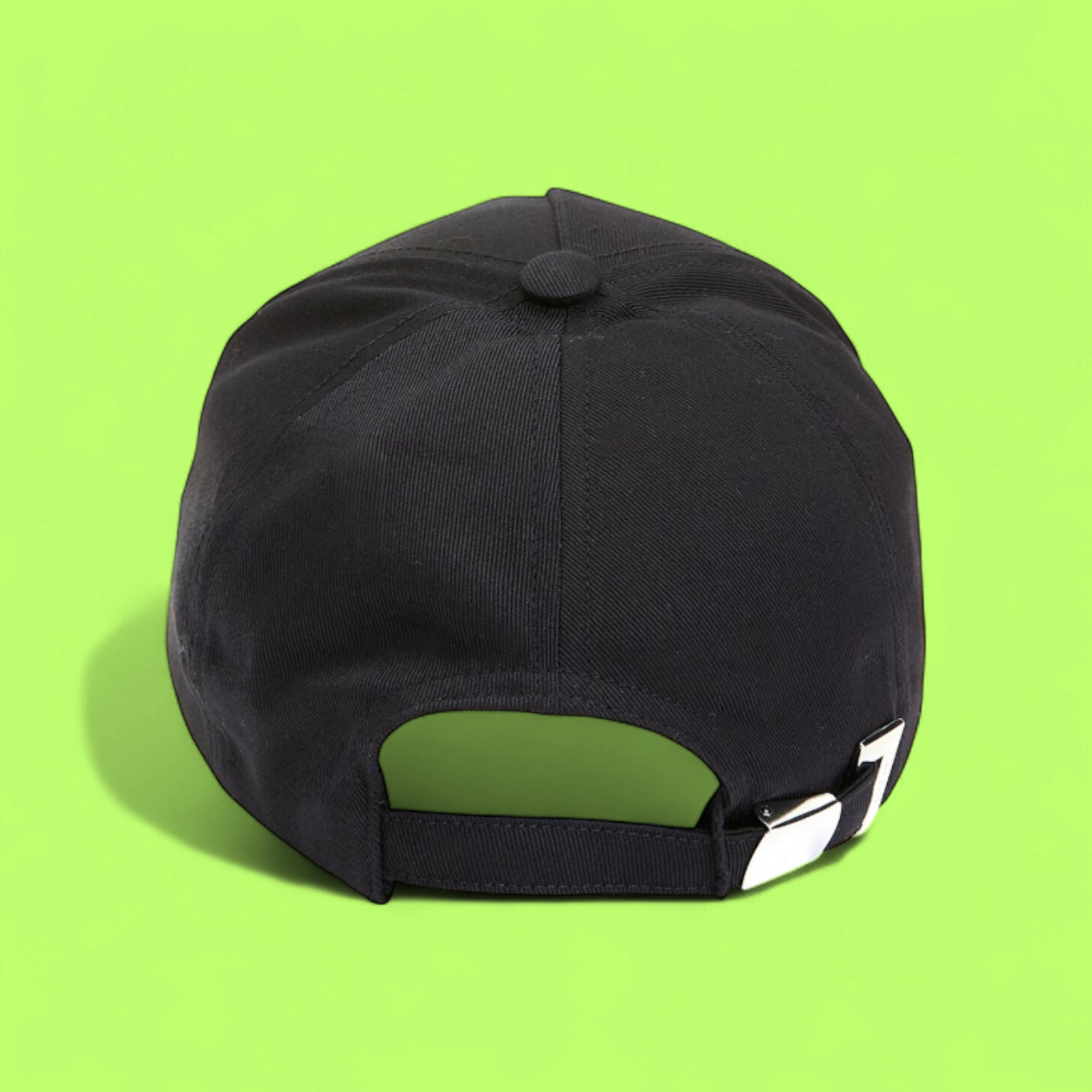 BALMAIN PARIS BLACK COTTON CAP WITH WHITE LOGO EMBROIDERY