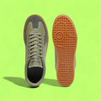 LACOSTE BASESHOT PRO MEN'S GREEN SUEDE AND MESH CASUAL SNEAKERS