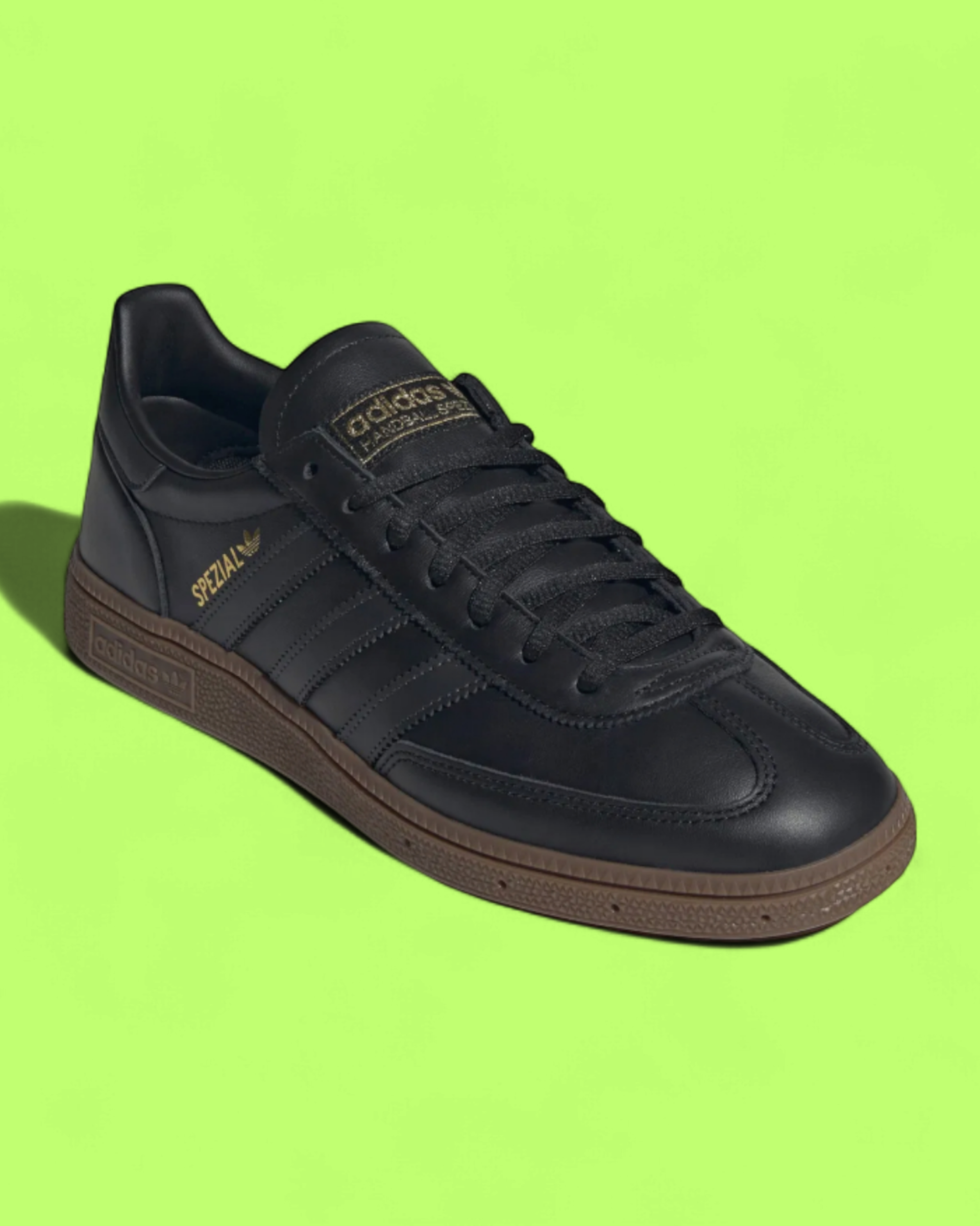 ADIDAS SPEZIAL BLACK LEATHER TONAL STRIPES GUM SOLE RETRO CWCD