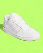 ADIDAS FORUM LOW WHITE PINK LEATHER RETRO CASUAL CLASSIC CWCD