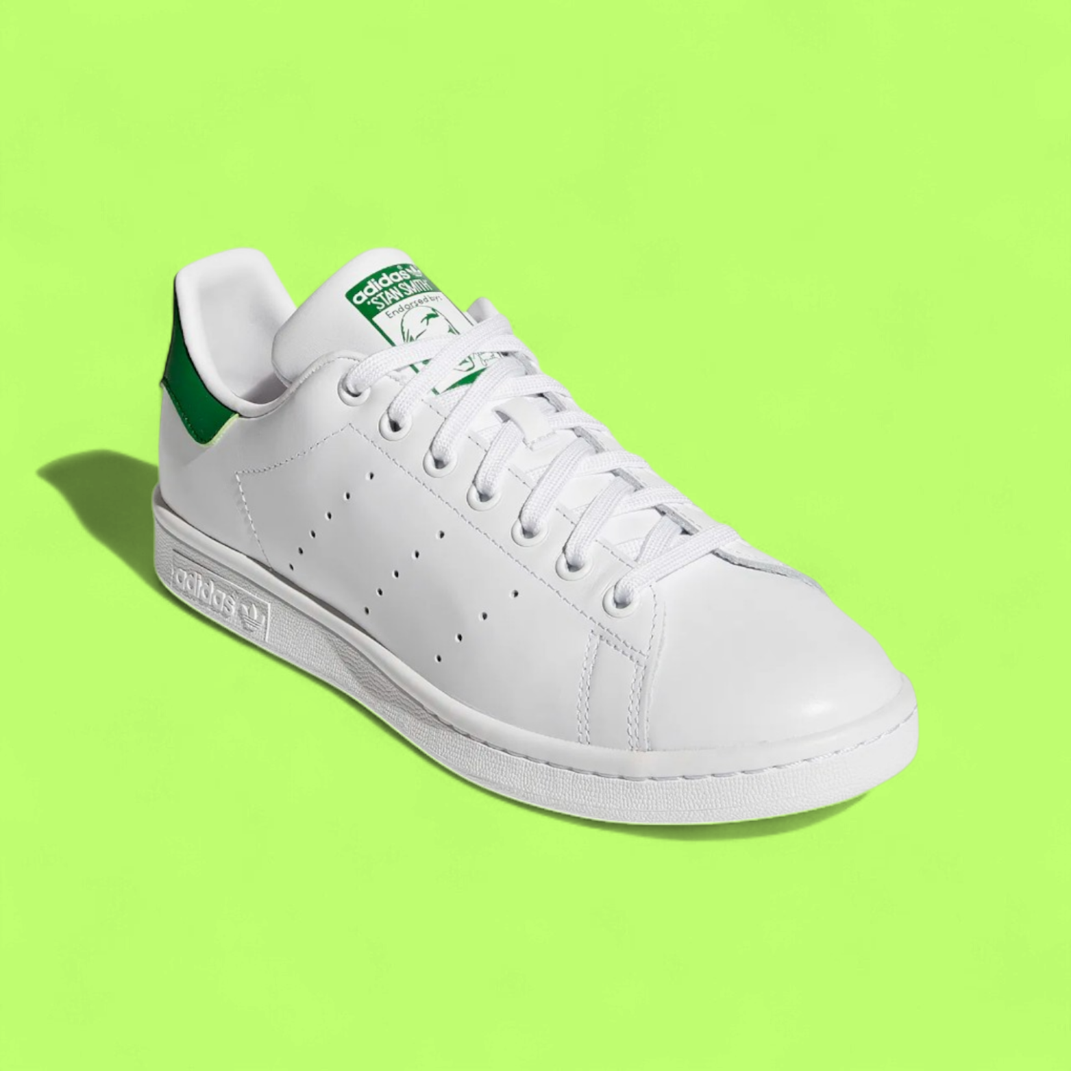 ADIDAS STAN SMITH MEN'S WHITE LEATHER ICONIC COURT SNEAKERS