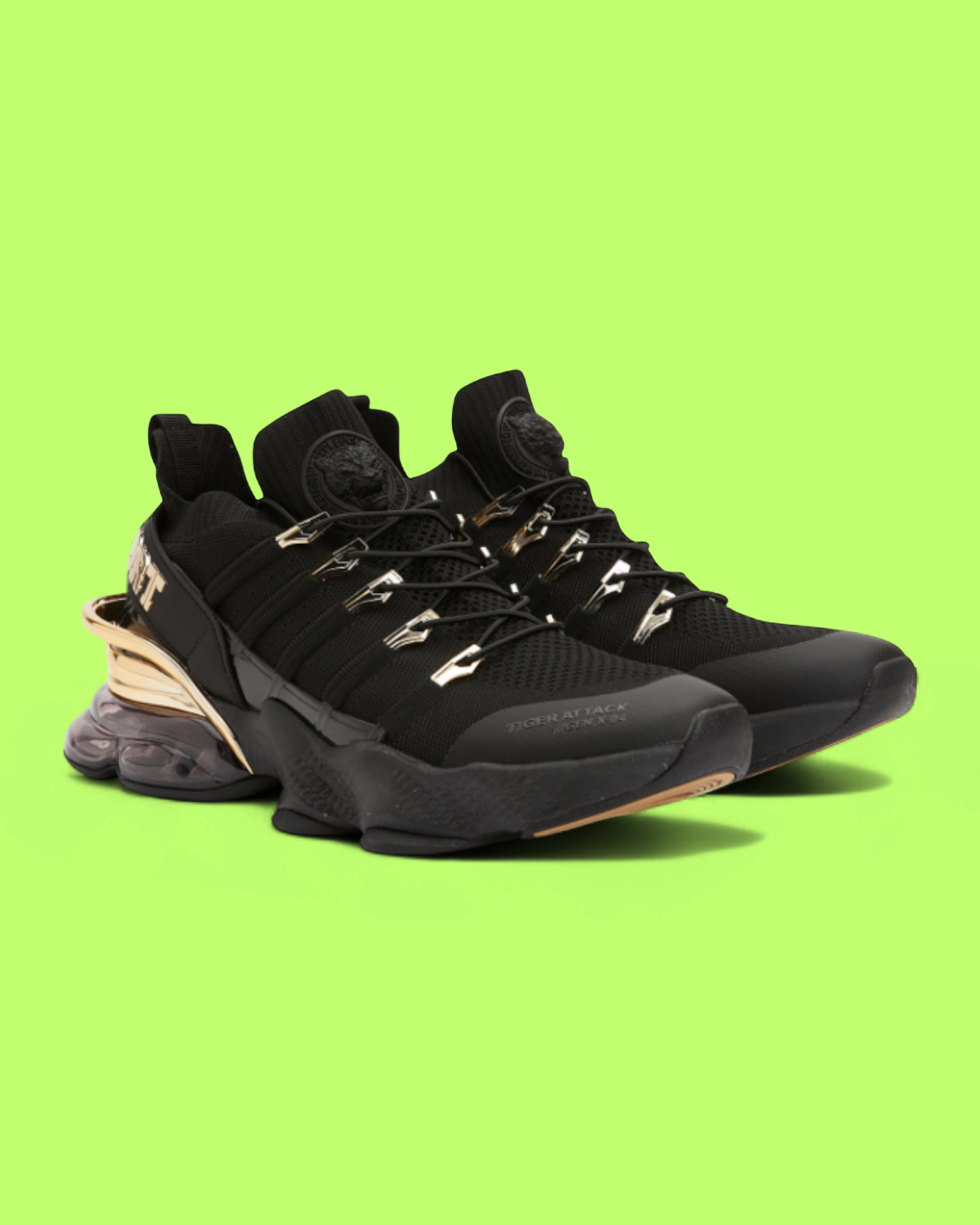 PHILIPP PLEIN SPORT BLACK GOLD FUTURISTIC AIR BUBBLE CHUNKY