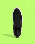 TOM FORD BLACK SUEDE LOW TOP SNEAKERS WITH LEATHER SIDE