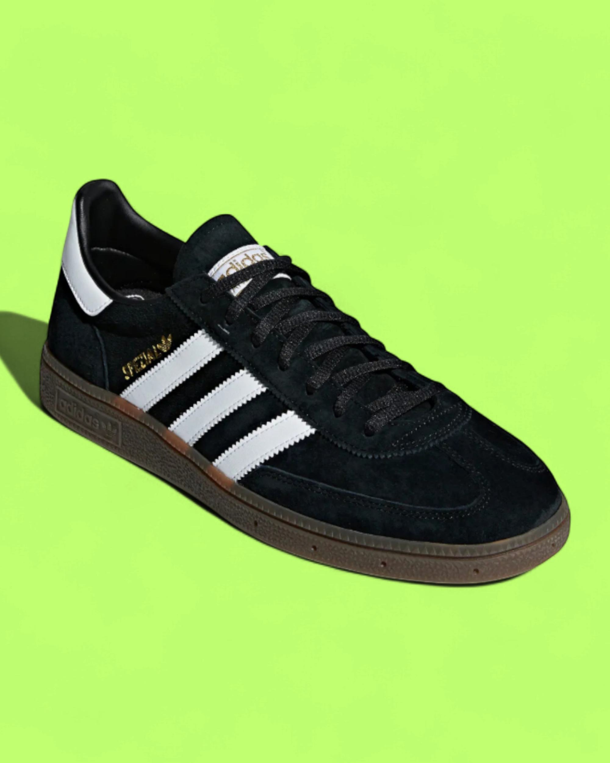ADIDAS HANDBALL SPEZIAL BLACK WHITE SUEDE RETRO CASUAL SNEAKERS