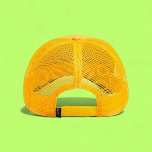 KILLER EAGLE YELLOW TRUCKER HAT WITH EMBROIDERED PATCH