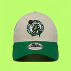 BOSTON CELTICS BEIGE AND GREEN CAP WITH TEAM EMBLEM CWCD