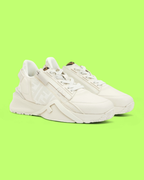 FENDI WHITE TECHNICAL SNEAKER WITH EMBOSSED FF LOGO DESIGN