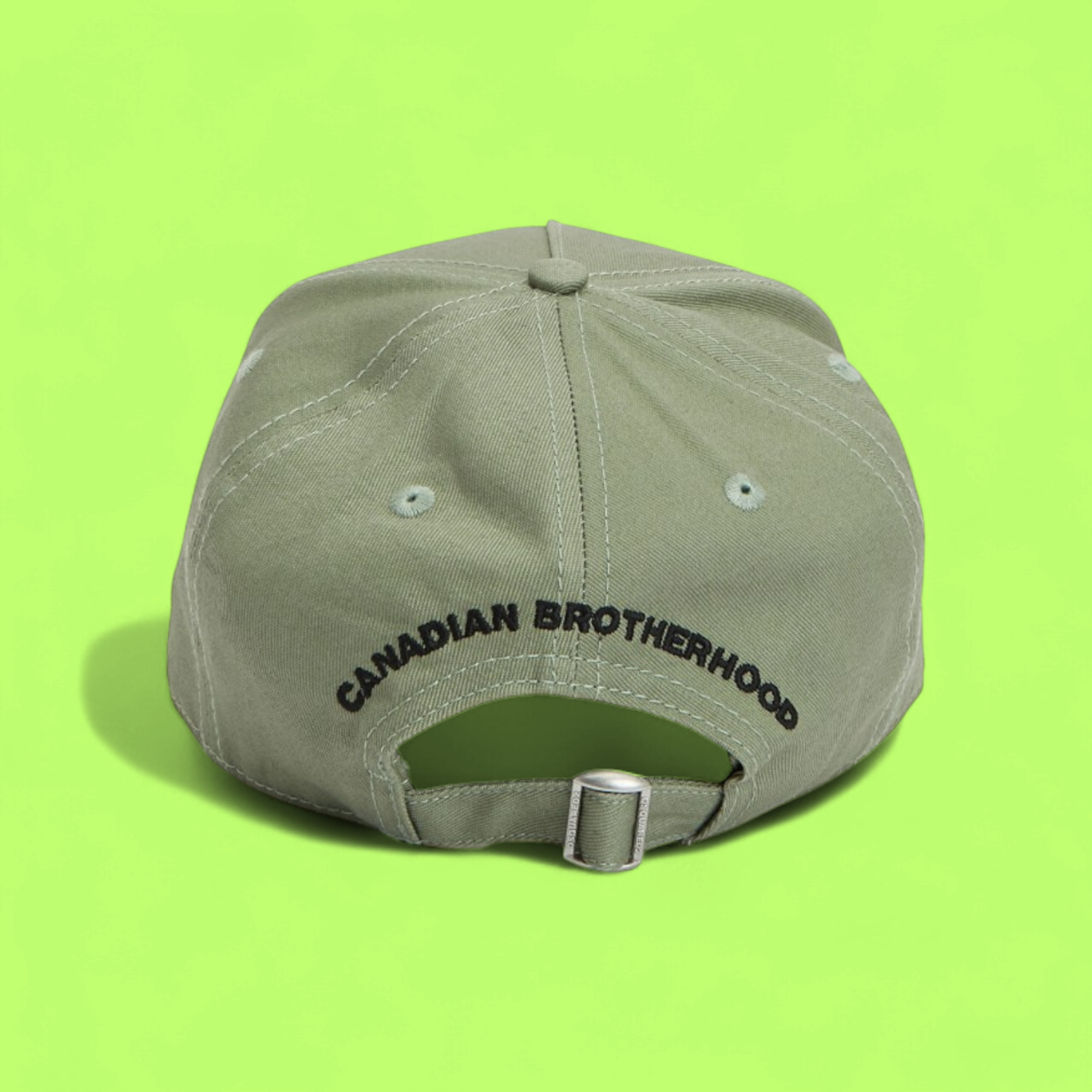 LIGHT GREEN BASEBALL CAP WITH SUBTLE BLACK FRONT LOGO