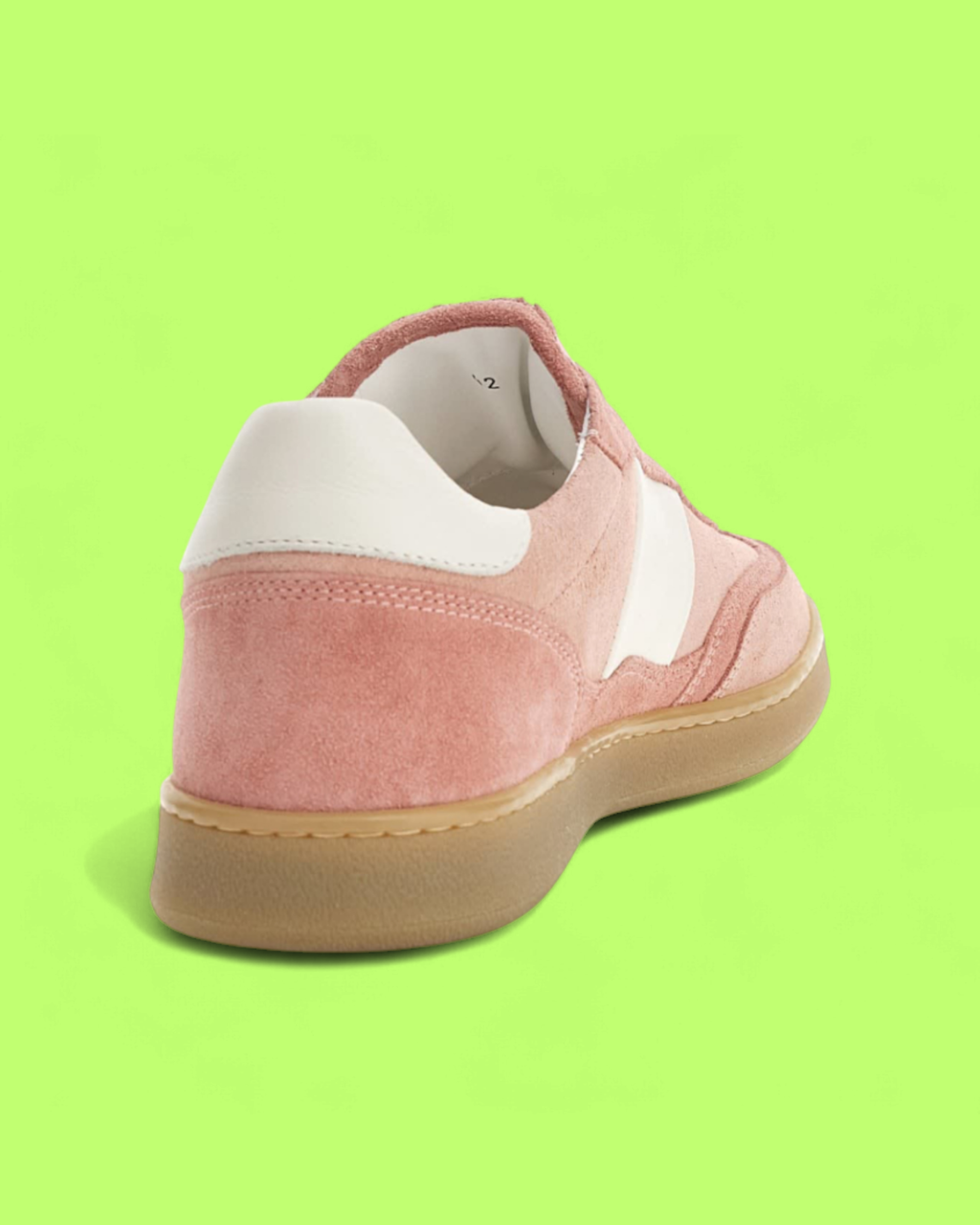 COLLEGIUM PINK SUEDE LOW TOP SNEAKERS WITH WHITE PANEL CWCD